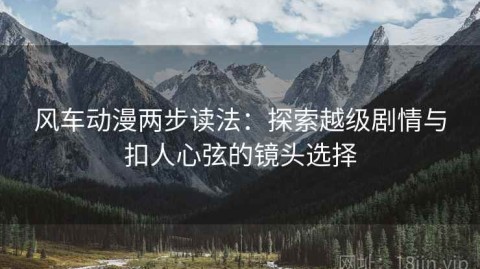 风车动漫两步读法：探索越级剧情与扣人心弦的镜头选择