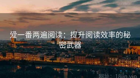 爱一番两遍阅读：提升阅读效率的秘密武器