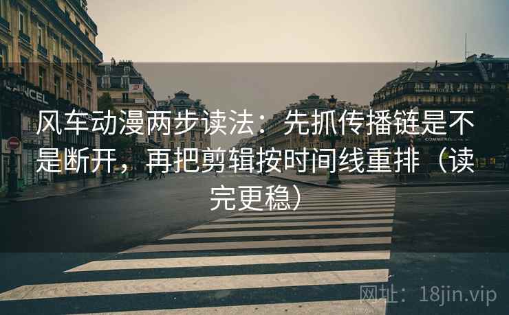 风车动漫两步读法：先抓传播链是不是断开，再把剪辑按时间线重排（读完更稳）